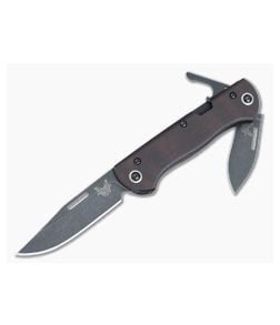 Benchmade Weekender Limited Slip Joint Burgundy Canvas Micarta Tumbled DLC S90V Blades 317BK-02 - BM-317BK-02 1