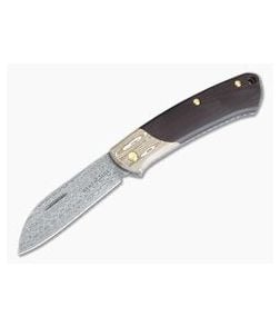 Benchmade Knives 319-201 Gold Class Proper Damasteel Mokume Burgundy Linen Micarta Slip Joint Folder - BM-319-201 1