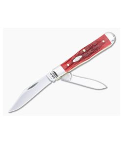 Case Swell Center Jack Small Carbon Steel Dark Red Peach Seed Jig Bone Slip Joint Folder 31959 - CA-31959 1