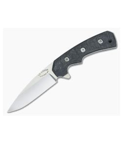 Steven Kelly C-4 Fighter Marbled CF Satin Fixed Knife - CU-3209 1