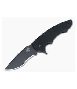 Benchmade 320SBK Precinct Flipper Black G10 Black Serrated - BM-320SBK 1