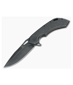 Olamic Cutlery Wayfarer 247 PVD Stonewash Titanium Frame Lock Flipper - CU-3231 1