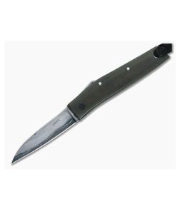 Hiroaki Ohta Knives OFF-L Green Micarta Friction Folder 3261 - CU-3261 1