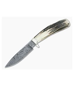 Bill Miller Custom Hunter Sambar Stag and Damascus - CU-3292 1
