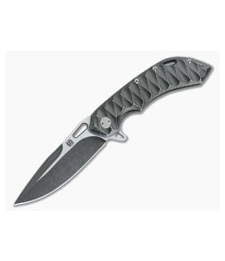 Olamic Cutlery Wayfarer 247 PVD Tumbled Titanium Frame Lock Flipper - CU-3294 1