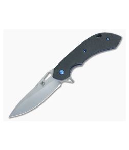 Olamic Cutlery Wayfarer Compact Carbon Fiber w/Blue Titanium One Off - CU-3296 1
