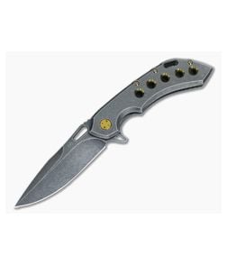 Olamic Cutlery Wayfarer 247 Bronze Holes Titanium Frame Lock Flipper - CU-3298 1