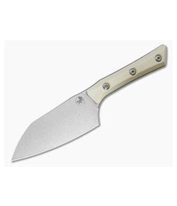 Microtech Santoku 4" Ivory White G10 M390MK Kitchen Knife (4.20" Blade) 3300-10IV - MT-3300-10IV 1