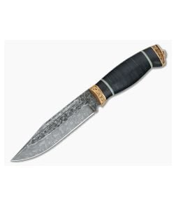 Olamic Cutlery Voykar HT Stacked Leather and Mosaic Damscus - CU-3300 1