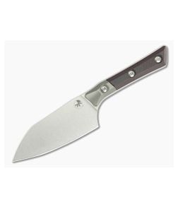 Microtech Santoku 4.2" Black Cherry G10 Titanium Bolster Stonewash - MT-3300B-10BC 1