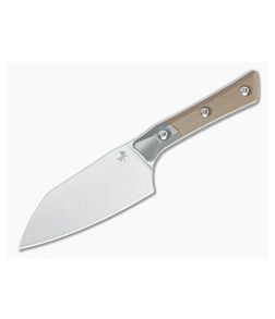 Microtech Santoku 4.2" Coyote Tan G10 Titanium Bolster Stonewash - MT-3300B-10CE 1