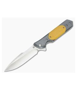 Olamic Cutlery Rainmaker Vintage Micarta and Hammered Zirconium - CU-3320 1