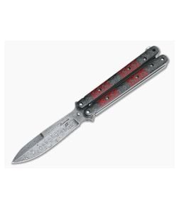 Craig Camerer Custom El Diablo Damascus and CF Balisong - CU-3324 1