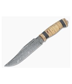 Olamic Cutlery Bowie Birch Series Damascus Prototype - CU-3337 1