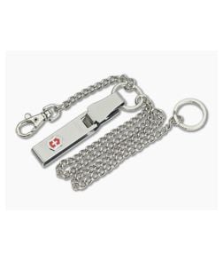 Victorinox Belt Hanging Clip with Chain Stainless Steel 4.1860-X1 - VN-4.1860-X1 1