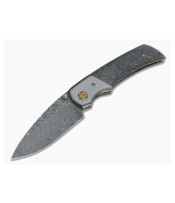 Steven Kelly Gulo Marble Carbon Fiber Folder Nichols Damascus - CU-3378 1