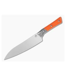Microtech Utility Knife Ember Orange G10 Titanium Bolster Stonewash - MT-3400B-10EM 1