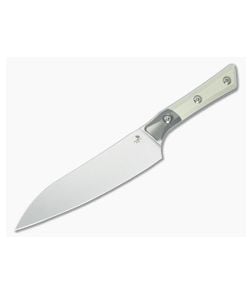 Microtech Utility Knife Ivory White G10 Titanium Bolster Stonewash - MT-3400B-10IV 1