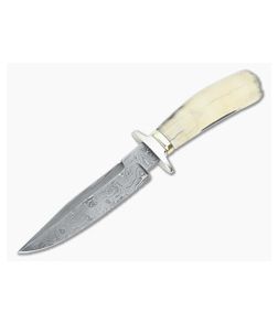 Bill Miller Custom Fighter Small with Walrus Ivory and Damascus - CU-3403 1