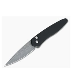 Protech Newport Solid Black GPK Exclusive Acid Wash S35VN Automatic 3405-AW - PT-3405-AW 1