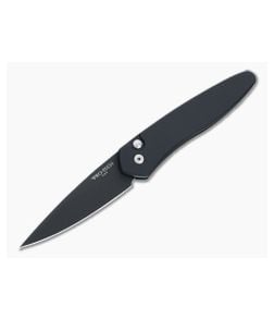 Protech Newport Solid Black DLC S35VN Automatic 3407 - PT-3407 1