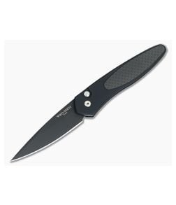 Protech Newport Carbon Fiber Inlay Black DLC S35VN Automatic 3416 - PT-3416 1