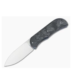 Burger Custom EXK Plus Marbled Carbon Fiber M390 IKBS Top Flipper - CU-3431 1