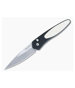 Protech Newport Tuxedo Ivory Micarta Stonewashed S35VN Automatic 3451 - PT-3451 1