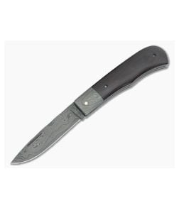 Chuck Hawes Custom Remington Folder Maroon Micarta and Damascus - CU-3452 1