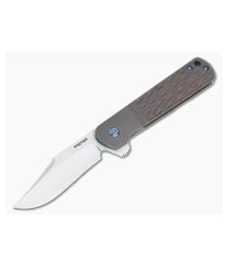 Enrique Pena Custom Lanny's Clip Flipper Jigged Titanium Mokuti Clip - CU-3477 1