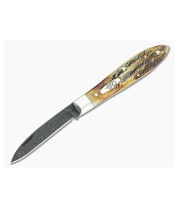 Case Teardrop Damascus Bone Stag Handle 34805 - CA-34805 1