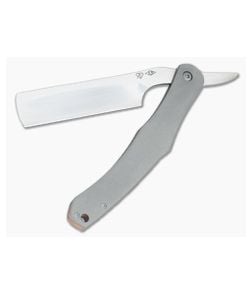 Smith Frederick Custom Straight Razor Blasted Titanium Satin Blade - CU-3490 1