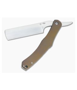Smith Frederick Custom Straight Razor Bronze Titanium Satin Blade - CU-3491 1