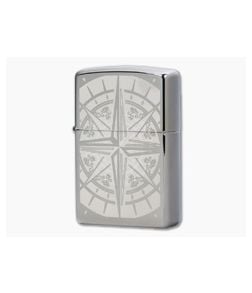 Zippo Windproof Lighter Engraved Compass Black Ice - ZI-29232 1