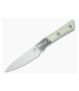 Microtech Paring Knife Ivory White G10 Titanium Bolster Stonewash - MT-3500B-10IV 1