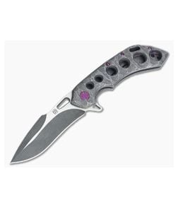 Olamic Cutlery Wayfarer 247H Purple Seabed Harpoon M390 Flipper - CU-3501 1