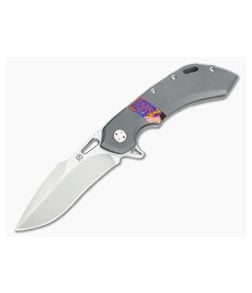 Olamic Cutlery Wayfarer 247H TiMascus Satin Harpoon M390 Flipper - CU-3503 1