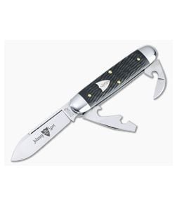 Tidioute Cutlery #35 Johnny On The Spot Camp and Tool Knife Slip Joint Black TexDel Folder 352322 - GEC-352322-BT 1