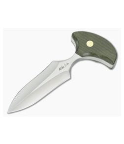 Mike Irie Version 2 Push Dagger Green Canvas Micarta - CU-3527 1