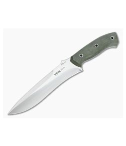 Mike Irie TFK Green Micarta Satin S35VN - CU-3541 1