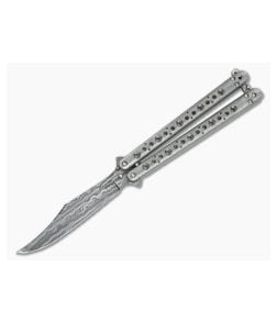 Craig Camerer XL Skeleton Balisong with Damascus Blade - CU-3548 1