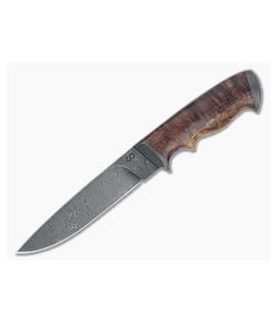 Olamic Cutlery Suna Karelian Birch Burl and Storms of Jupiter Damascus - CU-3562 1