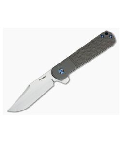 Enrique Pena Custom Barlow Clip Point Flipper Bronze Jigged Titanium - CU-3567 1
