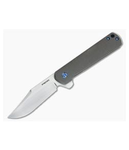 Enrique Pena Custom Barlow Clip Point Flipper Tumbled Bronze Titanium - CU-3568 1