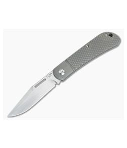 JE Made Slipjoint Hand Satin S35VN Bead Blast Honeycomb Titanium - CU-3578 1