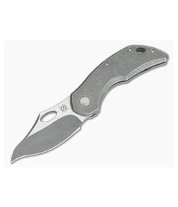 Olamic Cutlery Busker Vampo Stonewash Ti Two-Tone M390 Top Flipper - CU-3598 1