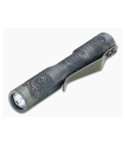 CWF Lights Micro Arcadian Click Custom Flashlight Paisley Titanium 5000k 219C LED CWF-035 - CWF-035 1