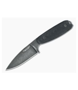Bradford Guardian3.5 Full Height Flat Grind Nimbus Vanadis 4E 3D Black Micarta Fixed Blade - BK-35FH-101N-V4E 1