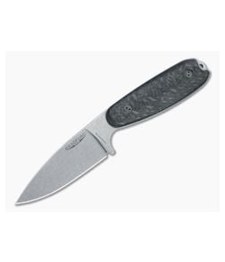 Bradford Guardian3.5 Full Height Flat Grind Stonewashed Vanadis 4E 3D Carbon Fiber Fixed Blade - BK-35FH-114-V4E 1