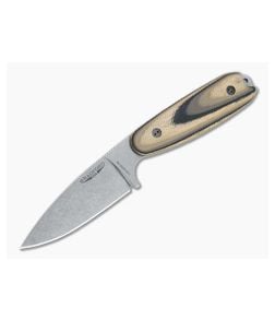 Bradford Guardian3.5 Full Height Flat Grind Stonewashed Vanadis 4E 3D Microtextured G-Wood Fixed Blade - BK-35FH-115-V4E 1